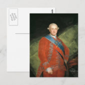 Carte Postale Francisco Goya - Portrait de Charle IV d'Espagne (Devant / Derrière)