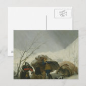 Carte Postale Francisco Goya - Scène d'hiver (Devant / Derrière)