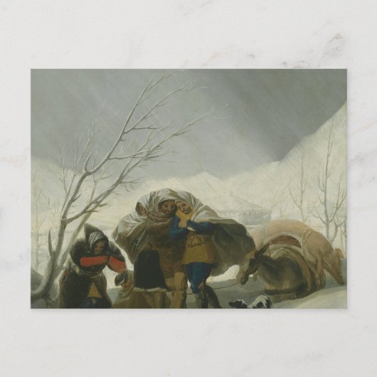Carte Postale Francisco Goya - Scène d'hiver (Devant)