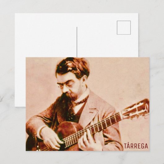 Carte Postale Francisco Tárrega (Devant / Derrière)