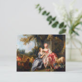 Carte Postale Francois Boucher Le Billet Dou rococo dames art (Debout devant)