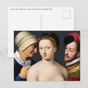 Carte Postale Francois Clouet - La Lettre d'amour