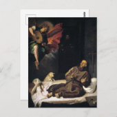 Carte Postale François d'Assise avec musique ange (Devant / Derrière)