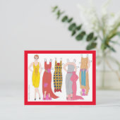 Carte Postale Francoise, Doll Papier Art Déco de France (Debout devant)