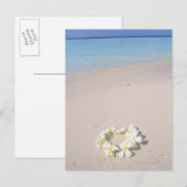 Carte Postale Frangipani sur la plage (Devant / Derrière)