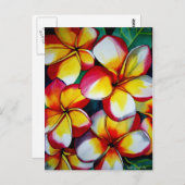 Carte postale Frangipanis rose par Sacha Grossel A (Devant / Derrière)