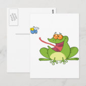 Carte Postale Frank la grenouille avec Buzzy la mouche (Devant / Derrière)