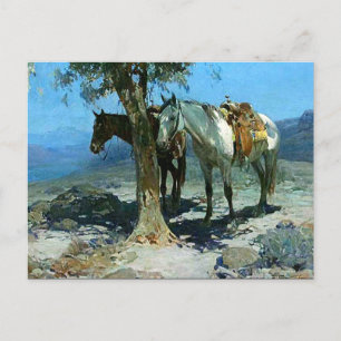Carte Postale Frank Tenney Johnson Art occidental “Nuit Silencie