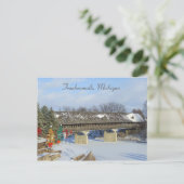 Carte Postale Frankenmuth Covered Wooden Bridge Michigan (Debout devant)