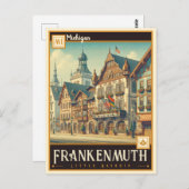 Carte Postale Frankenmuth, Michigan | VINTAGE (Devant / Derrière)