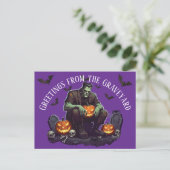 Carte postale Frankenstein Halloween (Debout devant)