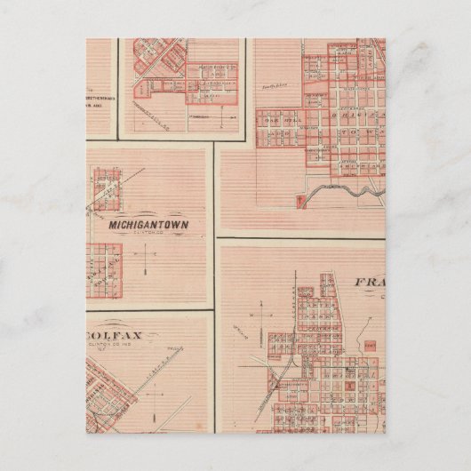 Carte Postale Frankfort, Clinton Co avec Tipton (Devant)