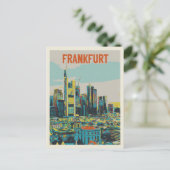 Carte Postale Frankfurt Skyline, le centre financier allemand (Debout devant)