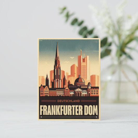 Carte Postale Frankfurter dom am main Frankfurt Cathedra (Debout devant)