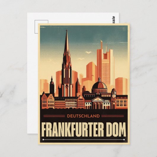 Carte Postale Frankfurter dom am main Frankfurt Cathedra (Devant / Derrière)