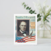Carte Postale Franklin D. Couverture Vintage de Roosevelt (Debout devant)