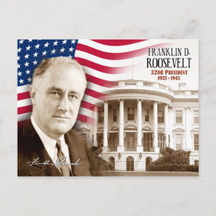 Carte Postale Franklin D. Roosevelt - 32ème Président des Etats-