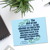 Franklin D. Roosevelt Citation Inspirational Progr