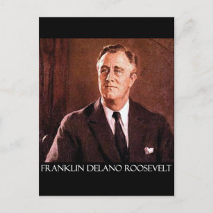 Carte Postale Franklin Delano Roosevelt Produits personnalisable