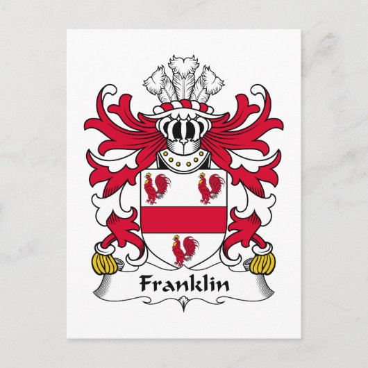 Carte Postale Franklin Family Crest (Devant)