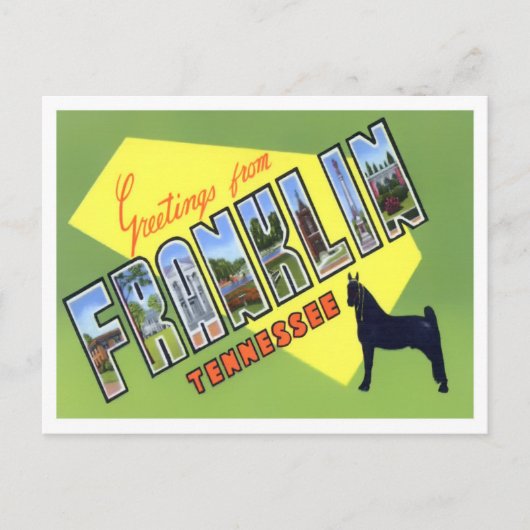 Carte Postale Franklin, Tennessee Vintage Big Letters (Devant)