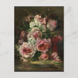 Carte Postale Frans Verhas Bouquet Vintage Rose