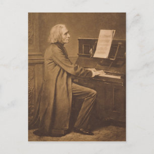 Carte Postale Franz Liszt au piano