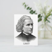 Carte Postale Franz Liszt, noir (Debout devant)