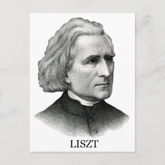 Carte Postale Franz Liszt, noir (Devant)