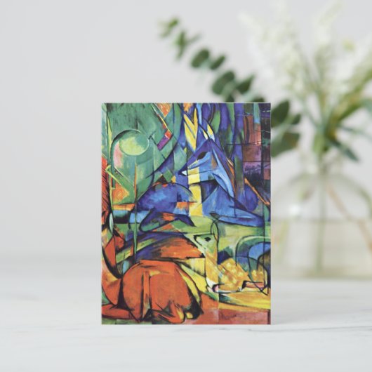 Carte Postale Franz Marc - cerf commun dans la forêt (ii) (Debout devant)
