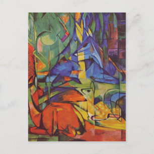 Carte Postale Franz Marc - Cerf en Forêt