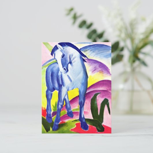 Carte Postale Franz Marc - Cheval Bleu I (Debout devant)