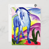 Carte Postale Franz Marc - Cheval Bleu I (Devant / Derrière)