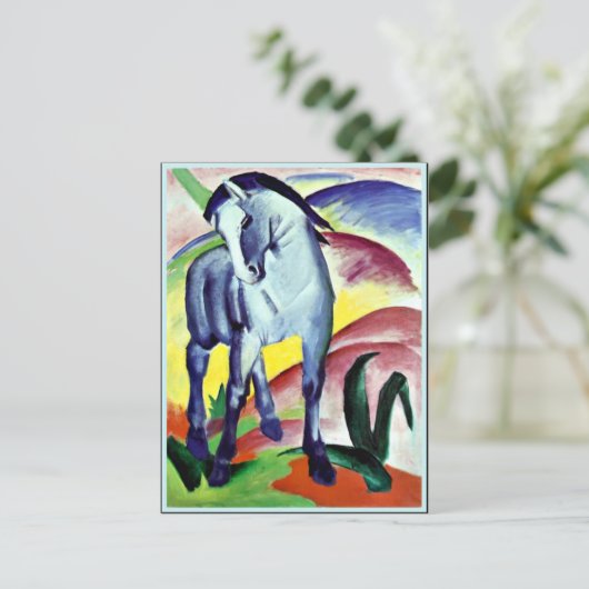 Carte Postale Franz Marc - Cheval Bleu I (Debout devant)