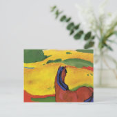 Carte Postale Franz Marc- Cheval dans un paysage (Debout devant)