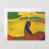 Carte Postale Franz Marc- Cheval dans un paysage (Devant / Derrière)