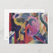 Carte Postale Franz Marc - Composition III 1914 Toile Abstraite (Devant / Derrière)