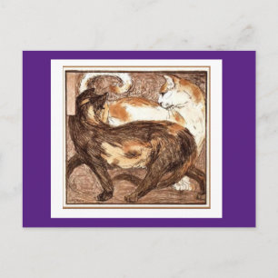 Carte Postale Franz Marc, Deux Chats, Art