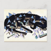 Carte Postale Franz Marc - Deux chats noirs (Devant)