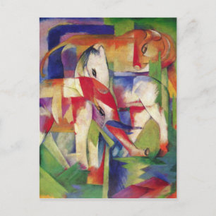Carte Postale Franz Marc - Eléphant, Cheval, Bovins, Hiver