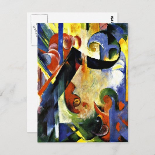 Carte Postale Franz Marc - Formes brisées (Devant / Derrière)