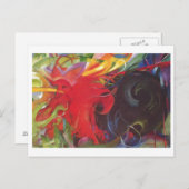 Carte Postale Franz Marc - Formes de combat 1914 Couleur Noir Ro (Devant / Derrière)