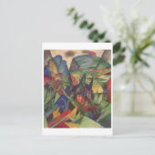 Carte Postale Franz Marc - Foxes 1913 Huile Canvas Red Fox Sly (Debout devant)
