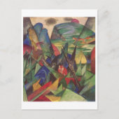 Carte Postale Franz Marc - Foxes 1913 Huile Canvas Red Fox Sly (Devant)