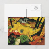 Carte Postale Franz Marc- La vache jaune (Devant / Derrière)