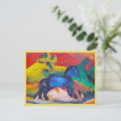 Carte Postale Franz Marc, Le Bleu Poney, Art (Debout devant)