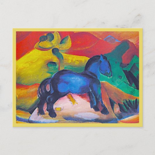 Carte Postale Franz Marc, Le Bleu Poney, Art (Devant)