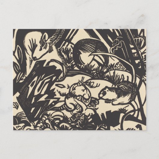 Carte Postale Franz Marc | Légende animale Tierlegende (Devant)