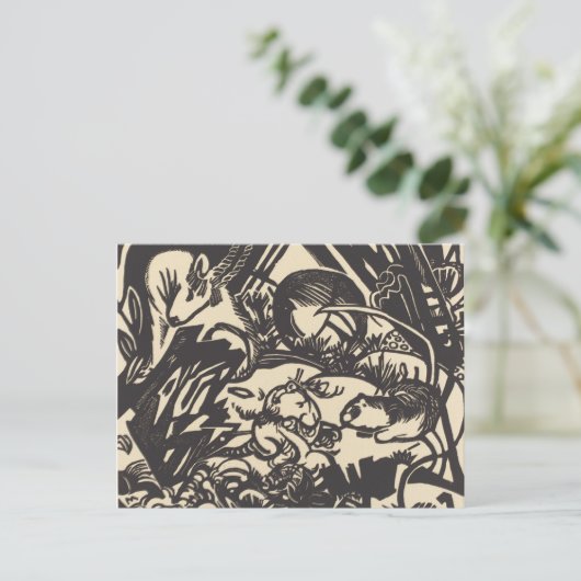 Carte Postale Franz Marc | Légende animale Tierlegende (Debout devant)