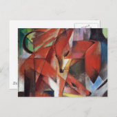 Carte Postale Franz Marc - Les Renards, 1913 (Devant / Derrière)